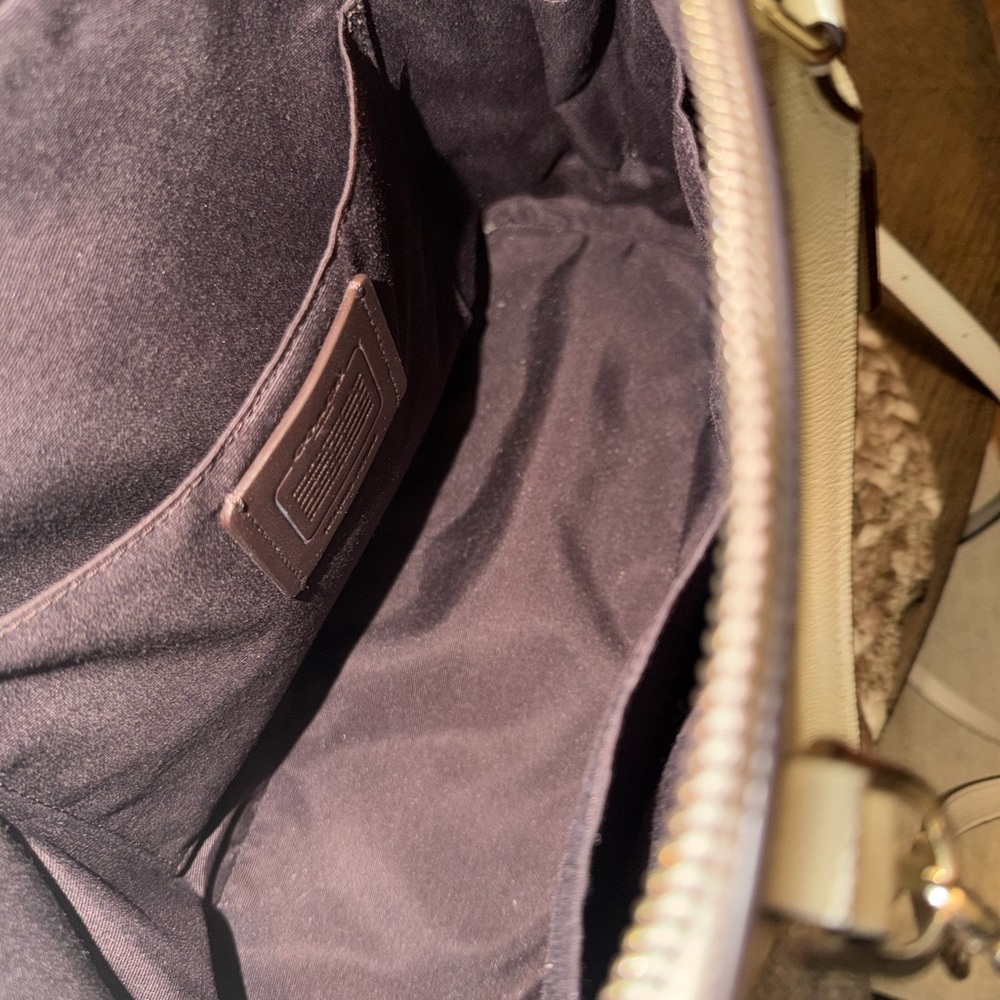 Coach Cream Satchel Bag - Picture 6 of 8